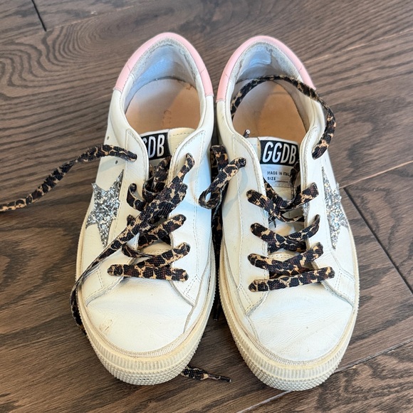 Golden Goose White Sneakers with Leopard Print Laces - Picture 3 of 3